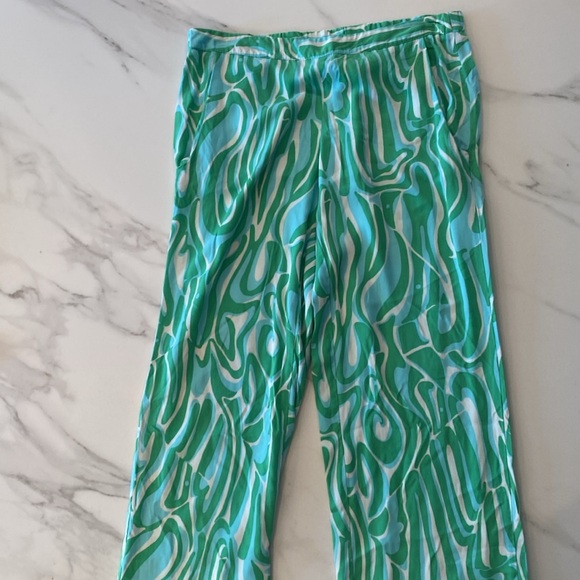 Lilly Pulitzer Cambridge Palazzo Finders Keepers Pants | Size Medium - Picture 6 of 8